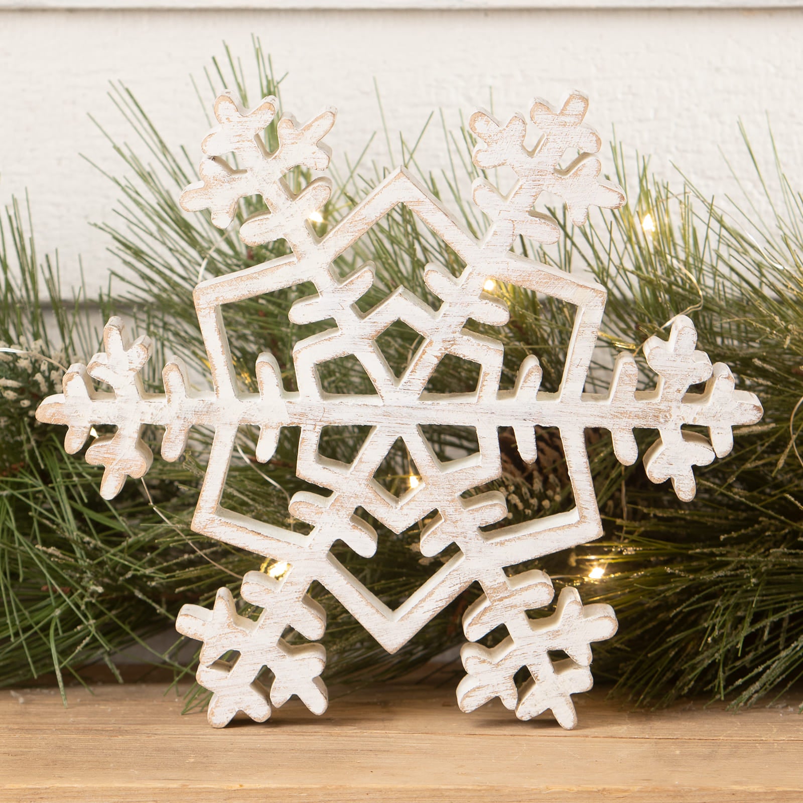Wooden 10" Snowflake