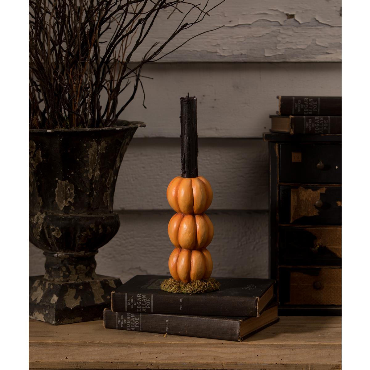 Pumpkin Stack Candlestick Holder