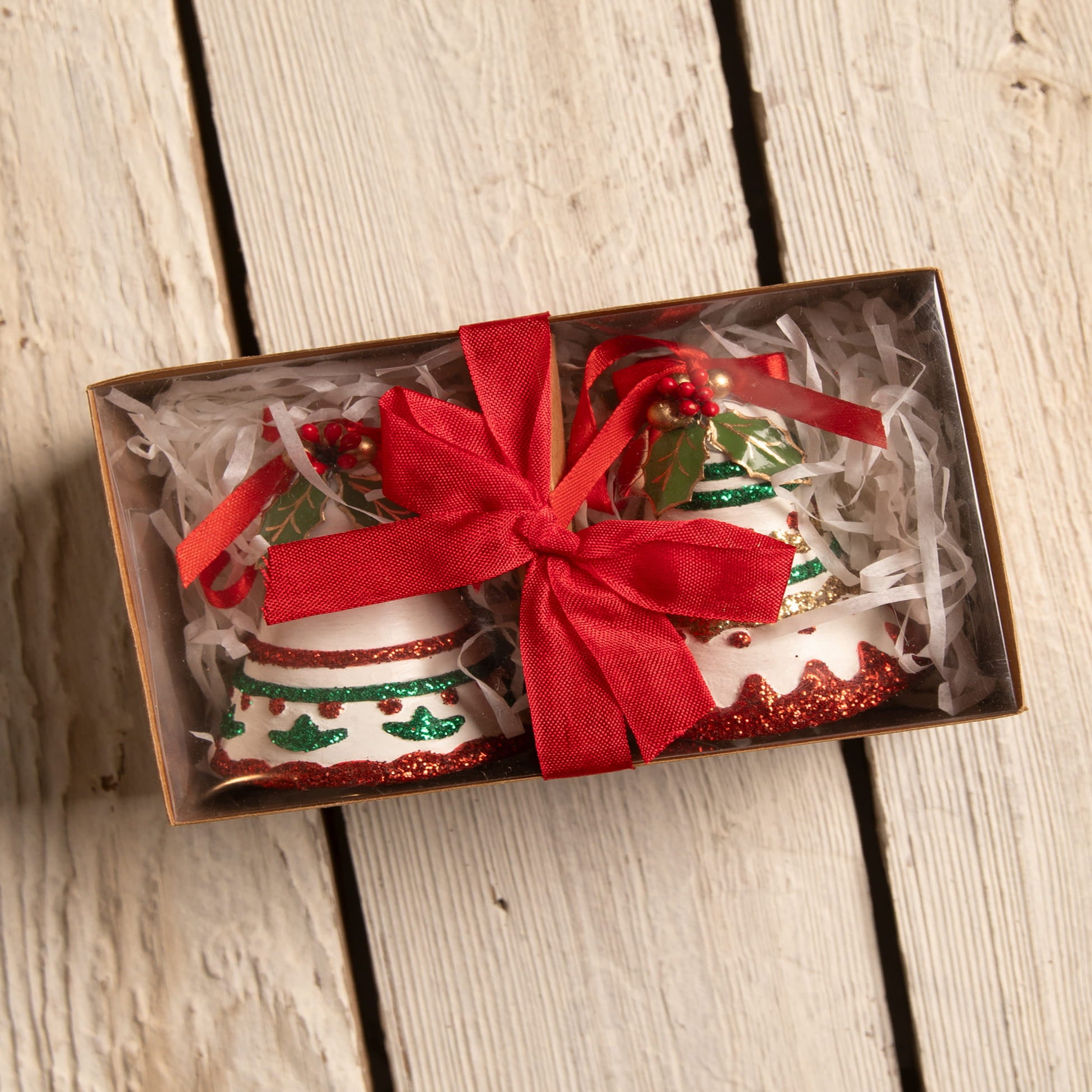 Kitschmas Fun Bell Ornaments Set/2