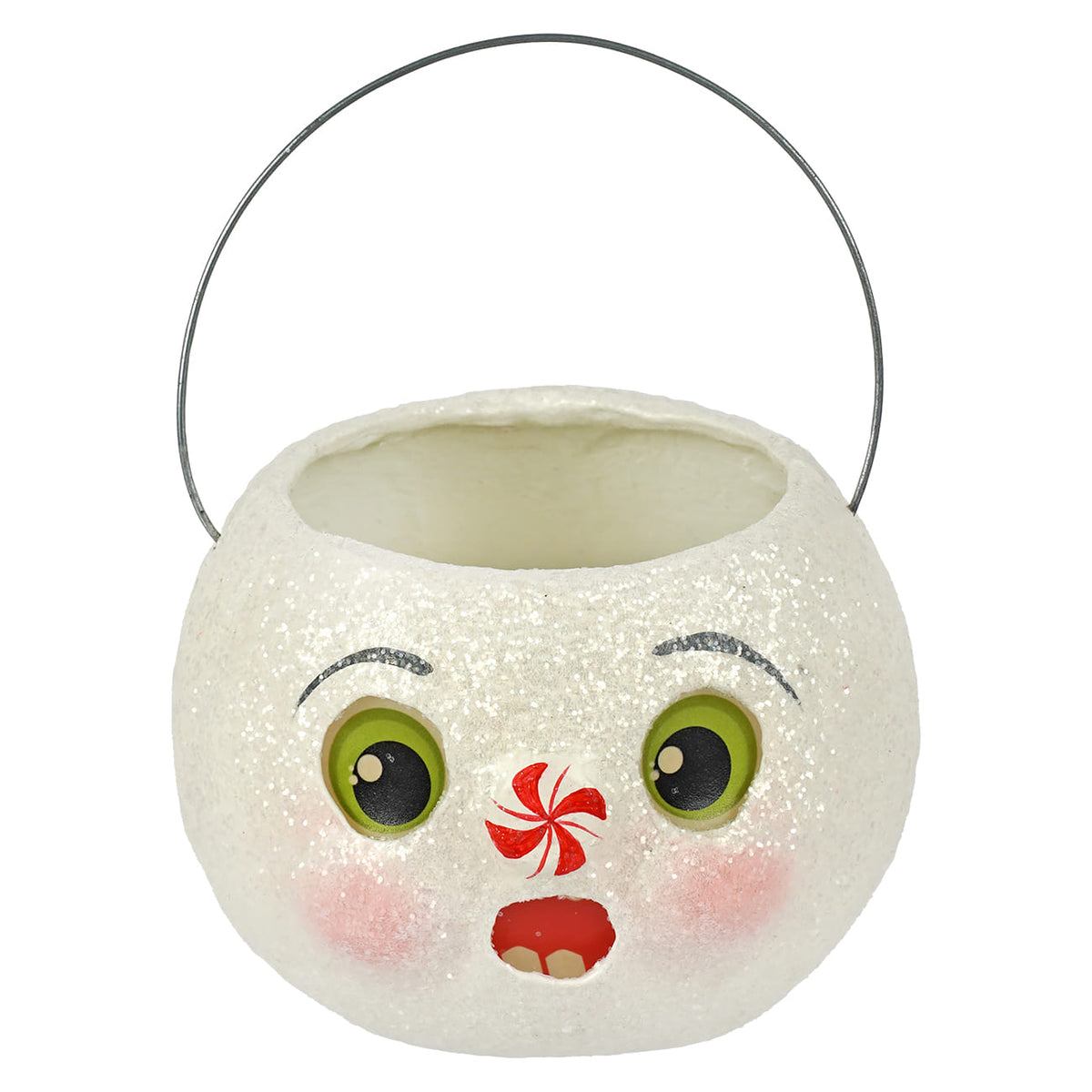 Petite Surprised Snowman Bucket