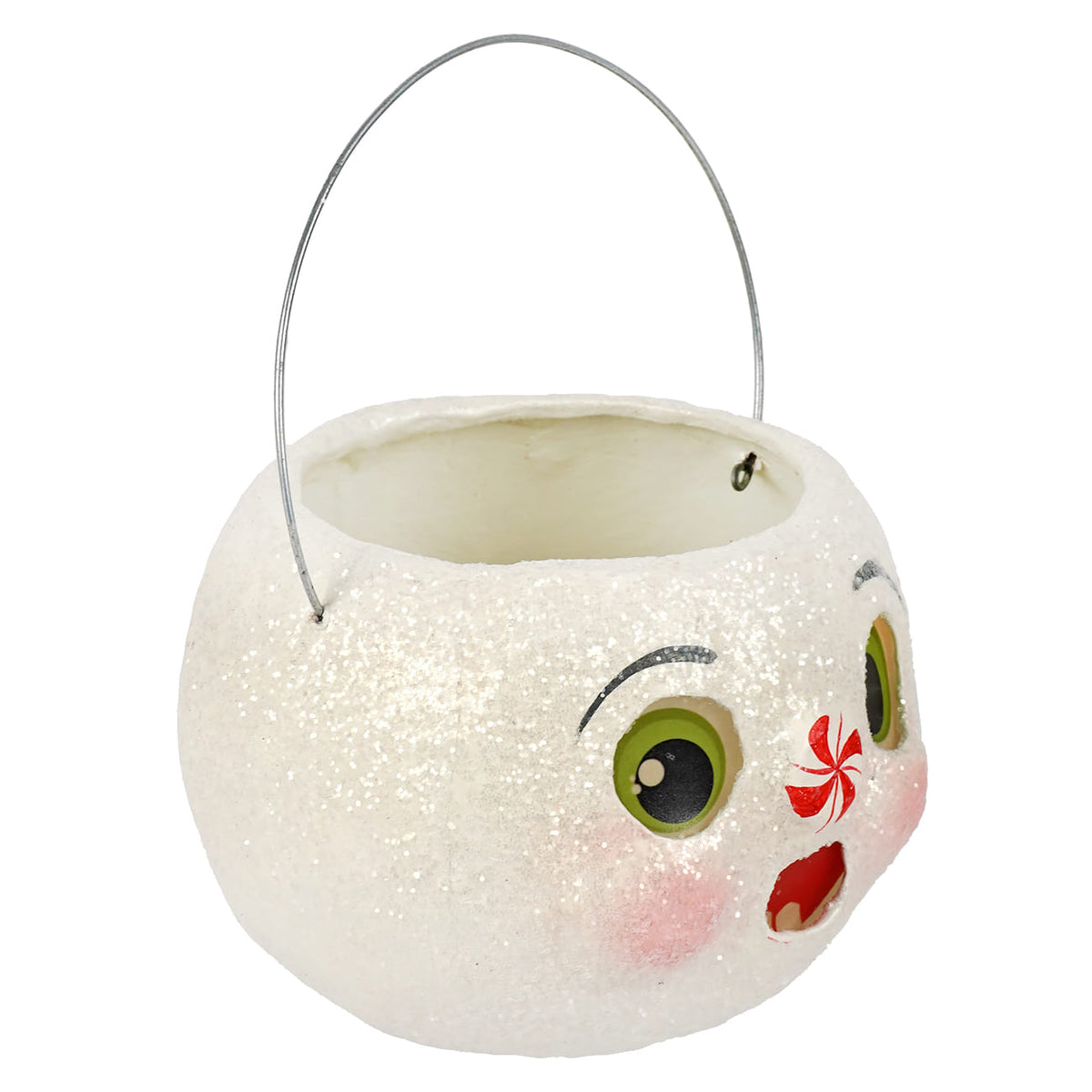 Petite Surprised Snowman Bucket