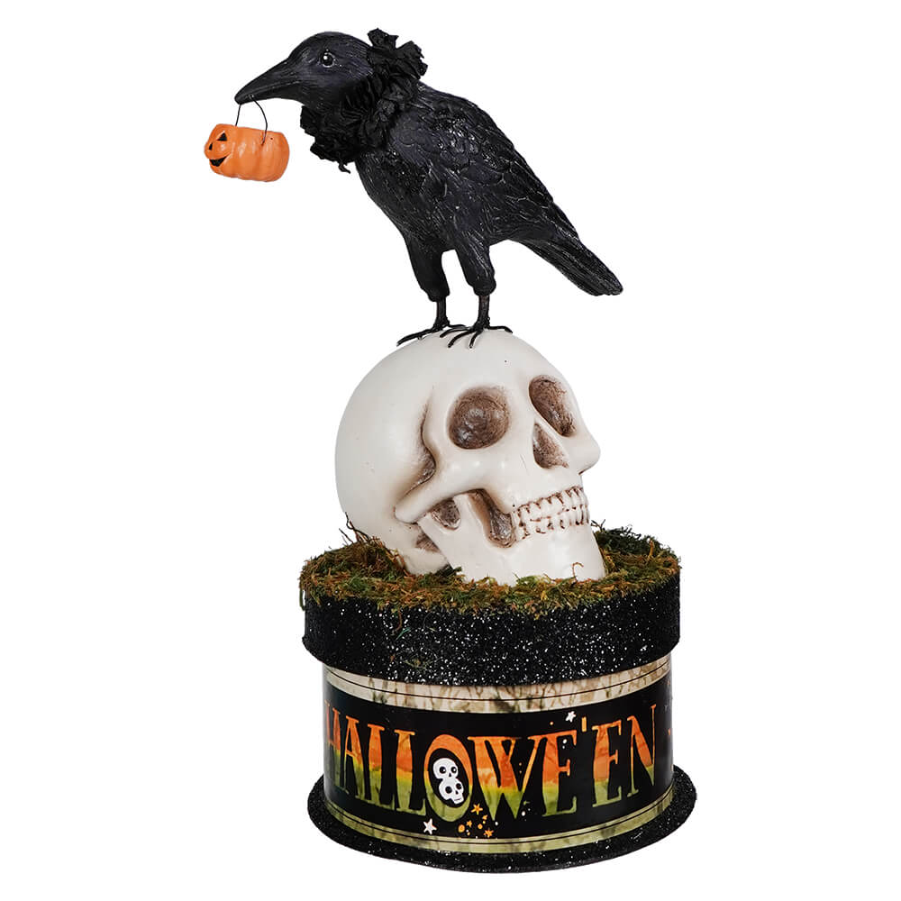Crow and Skull on Box