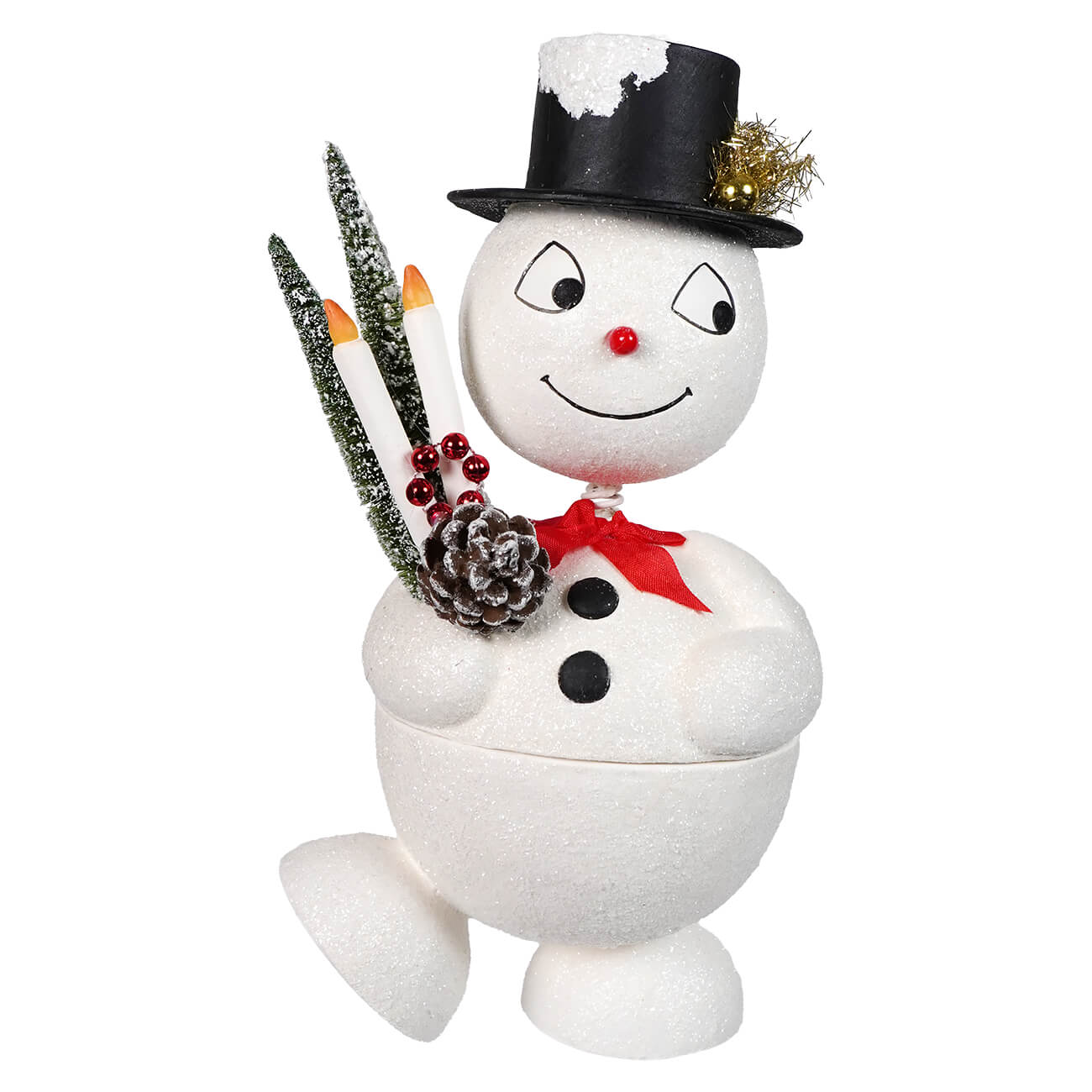 Jolly Bobble Snowman Container