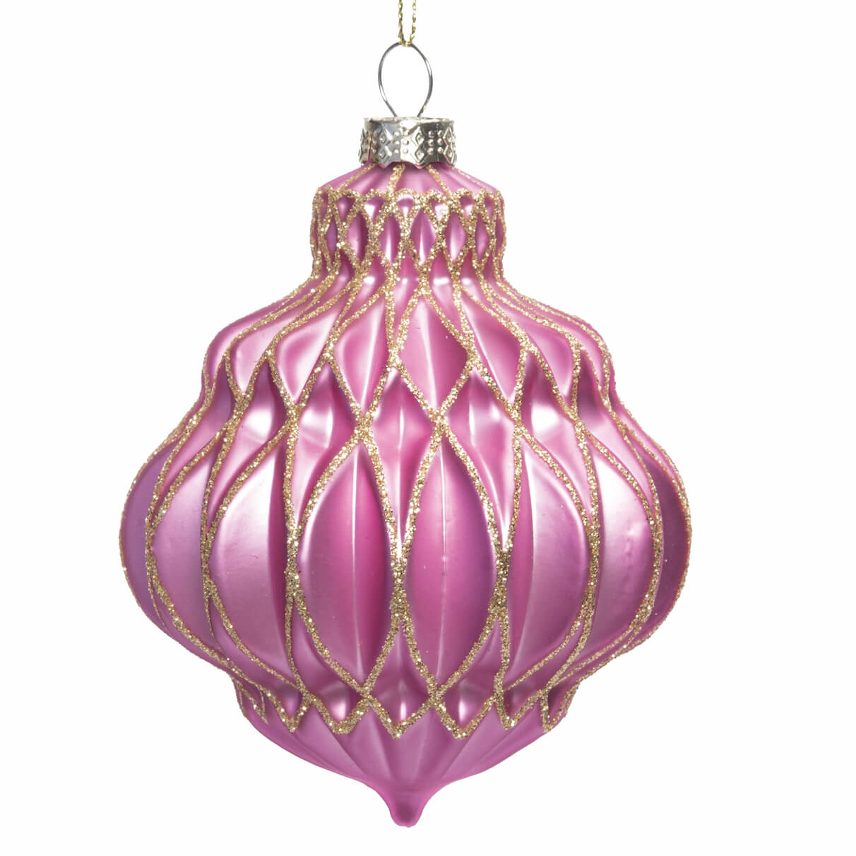 Bright Pink Glass Ornament