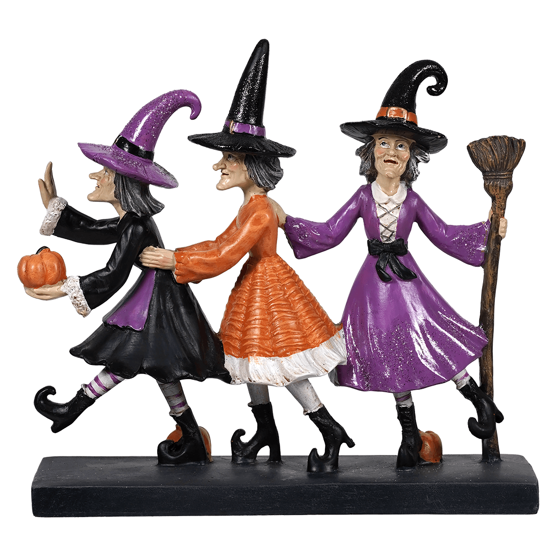 Three Stylish Walking Witches Figure