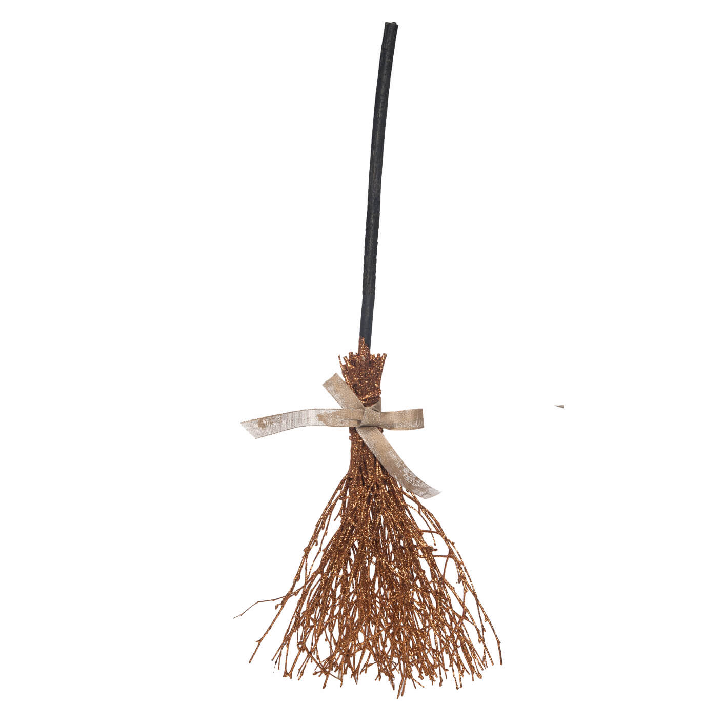 Orange Witch Broom Decor
