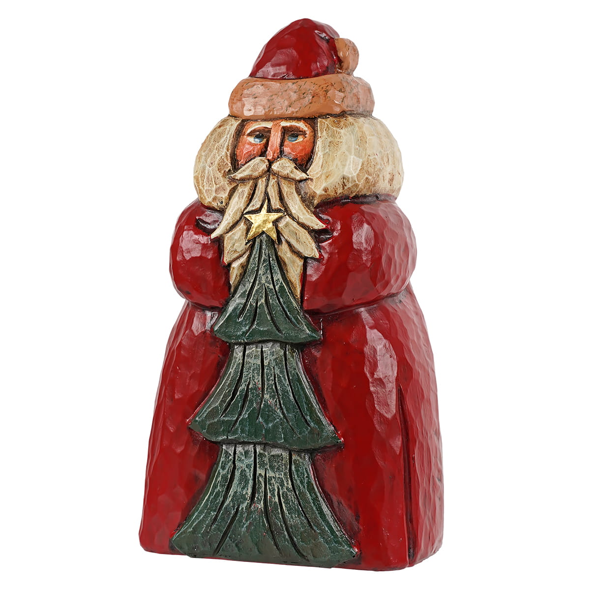 Chubby Santa With Tree - Red