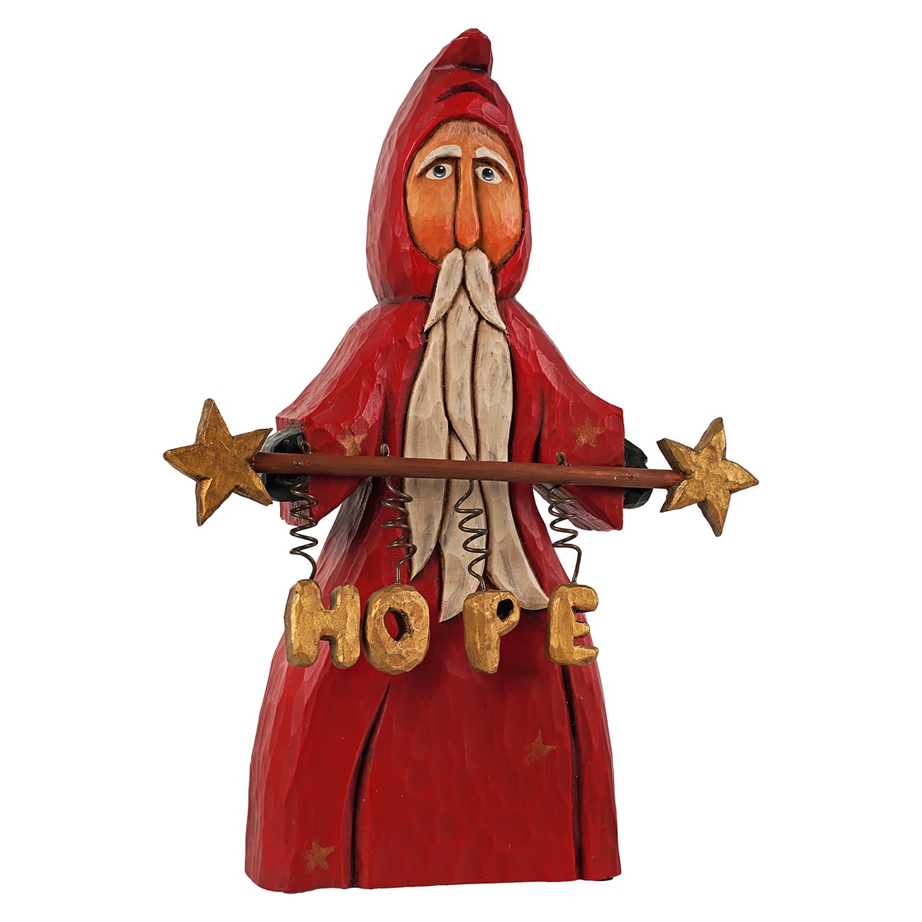 Red Santa With Hope Banner