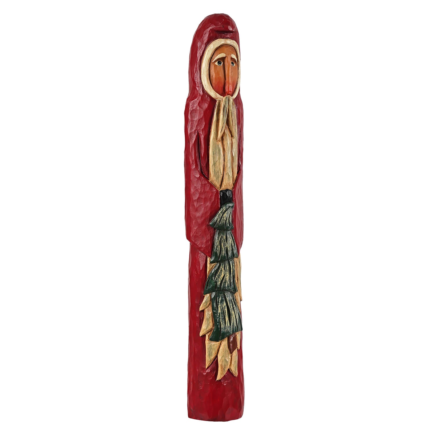 Red Pencil Santa With Wavy Tree
