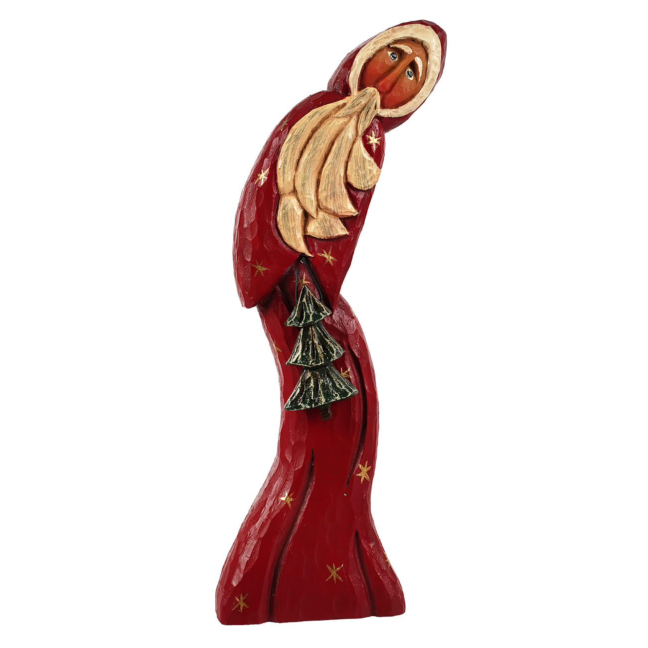 Red Swaying Santa With Tree