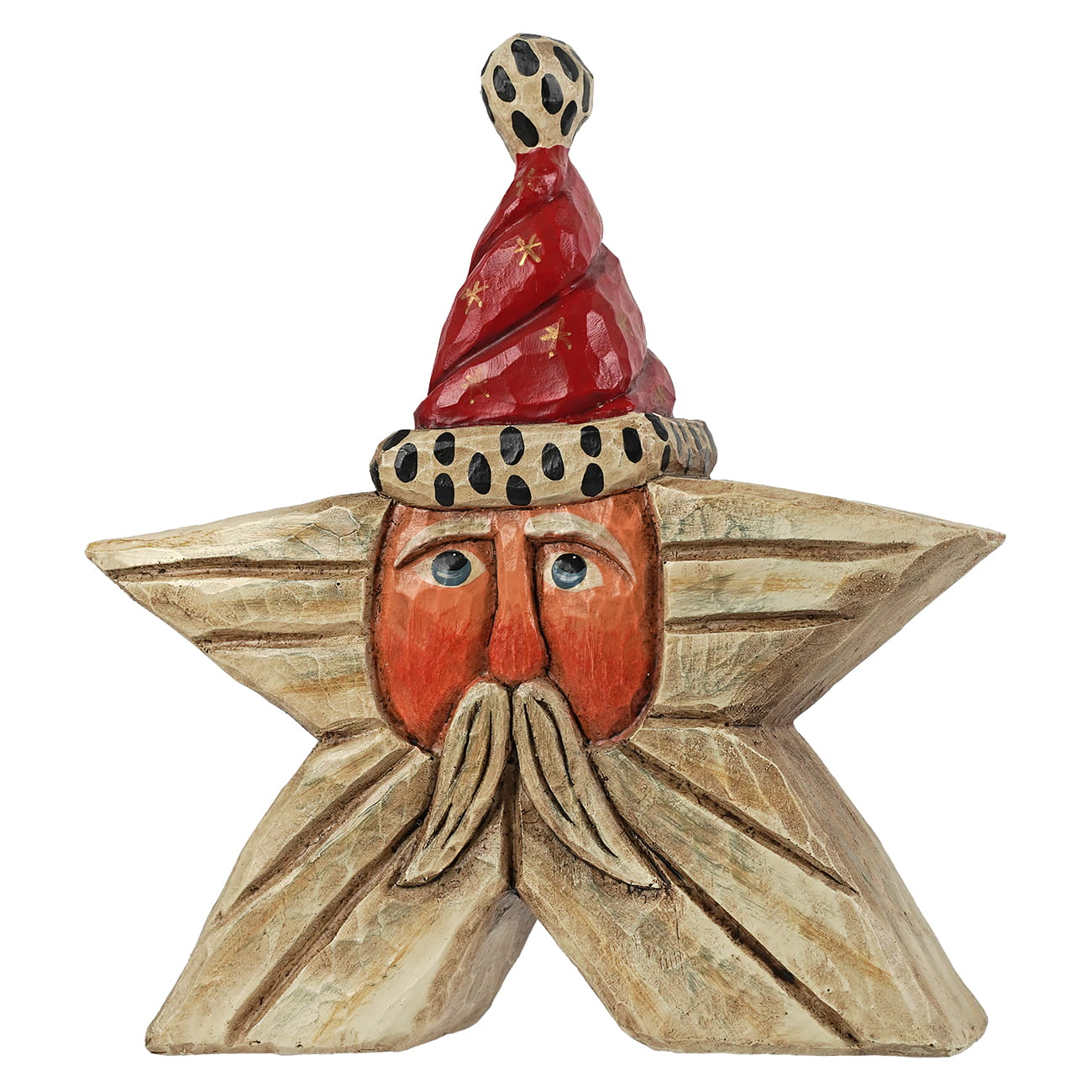Twisty Red Hat Star Santa
