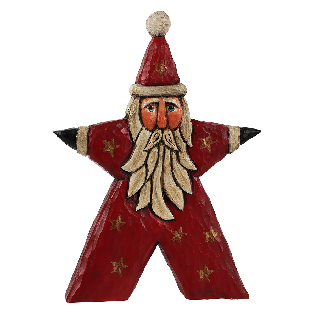 Red Whimsical Star Santa