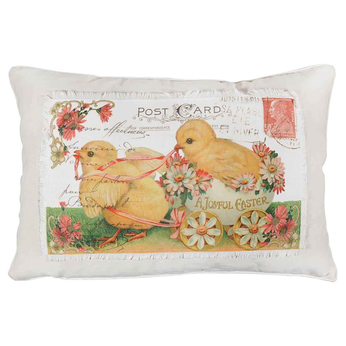 A Joyful Easter Postcard Pillow