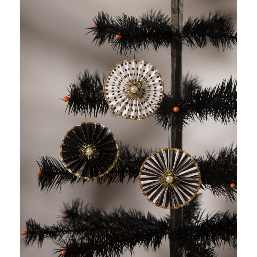 All Hallows' Eve Rosette Ornaments Set/3