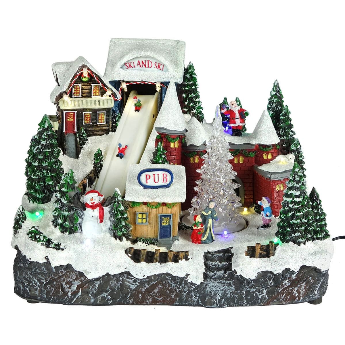 Alpine Christmas Village Scene