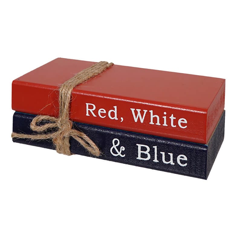 Americana "Red, White & Blue" Book Stack