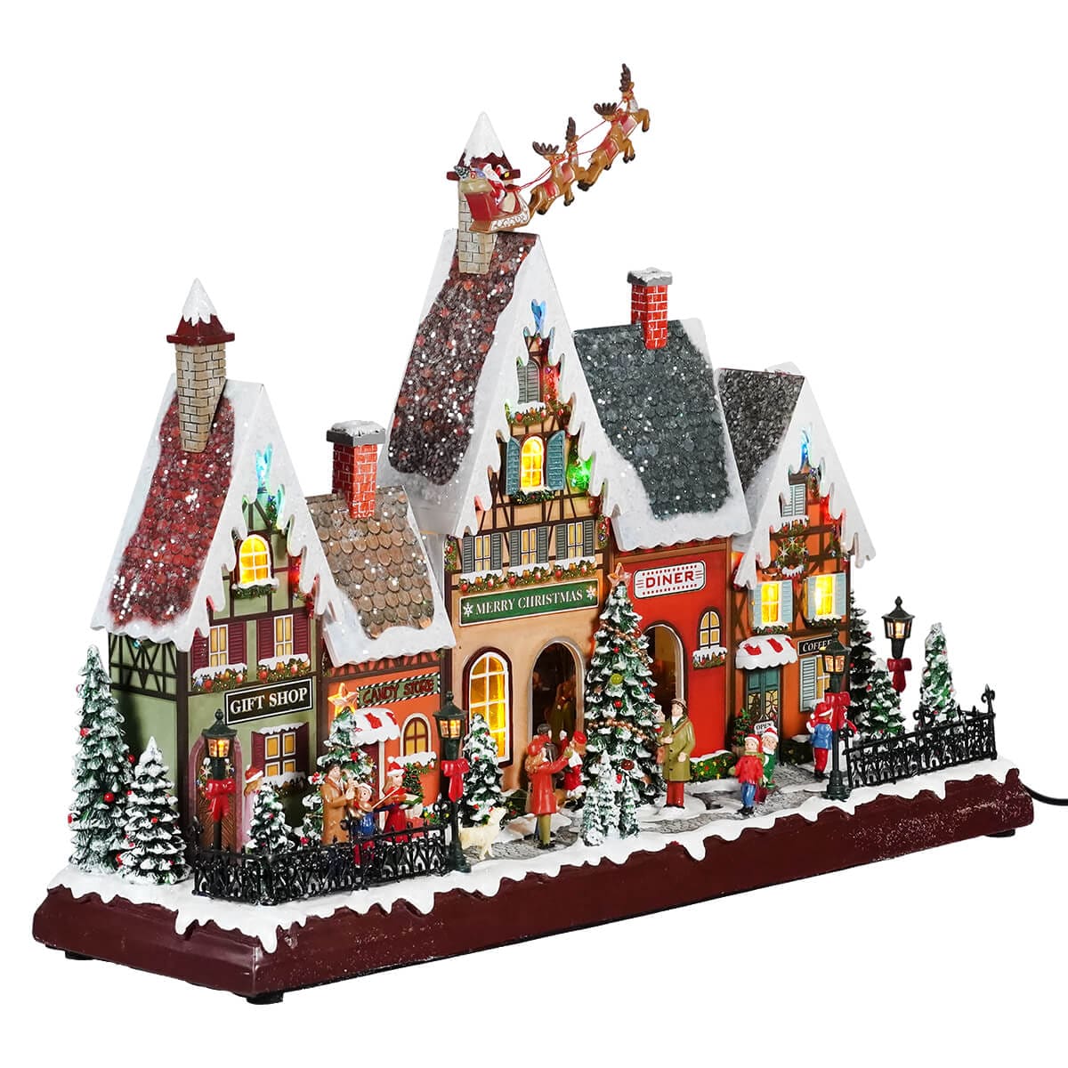 Animated Musical Lighted Village Scene