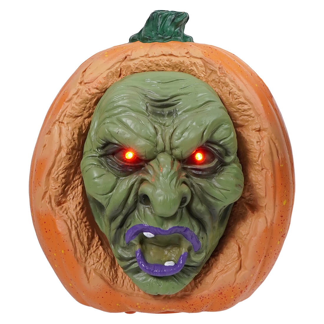 Animated Talking Halloween Witch Pumpkin With Lighted Eyes & Sound Sensor - Halloween