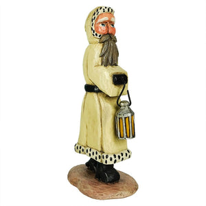 Antique White Lantern Bearer Santa