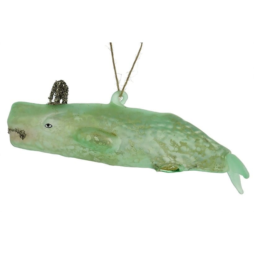 Aqua Marine Whale Ornament