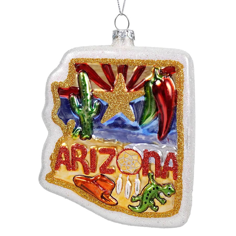 Arizona State Glass Ornament - Ornaments