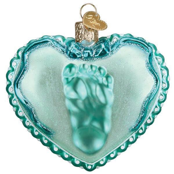 Baby Boy's Footprint Ornament