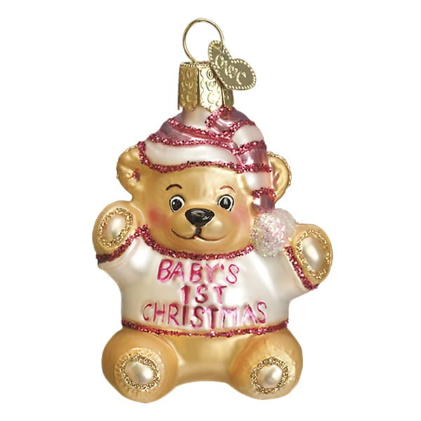 Baby Girl's First Teddy Bear Ornament