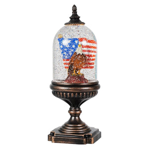 Bald Eagle & Flag Water Globe