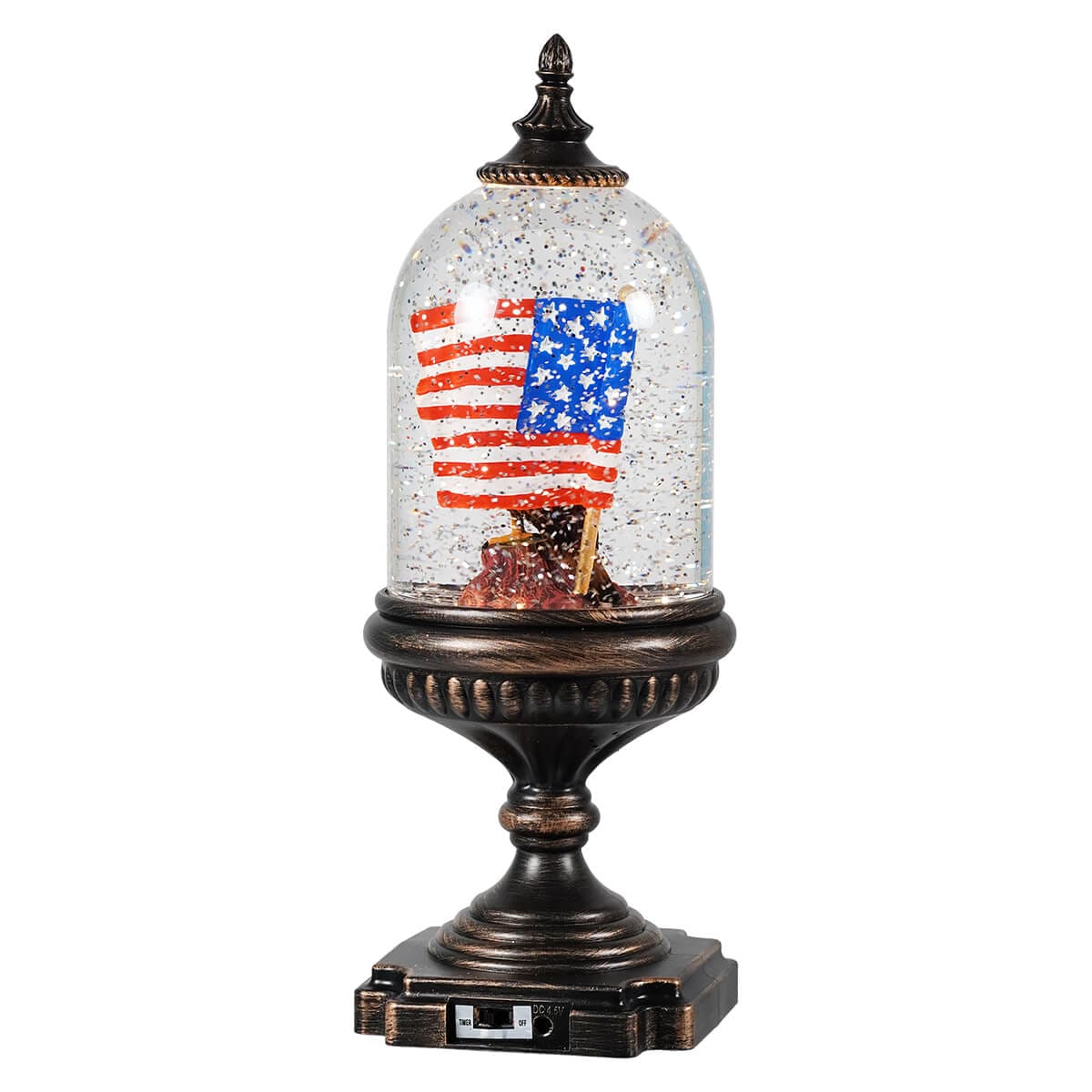 Bald Eagle & Flag Water Globe