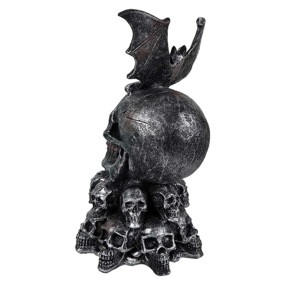 Bat On Skulls LED Lighted Table Piece - Halloween