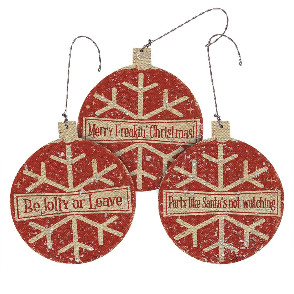 Be Jolly Ornaments Set/3