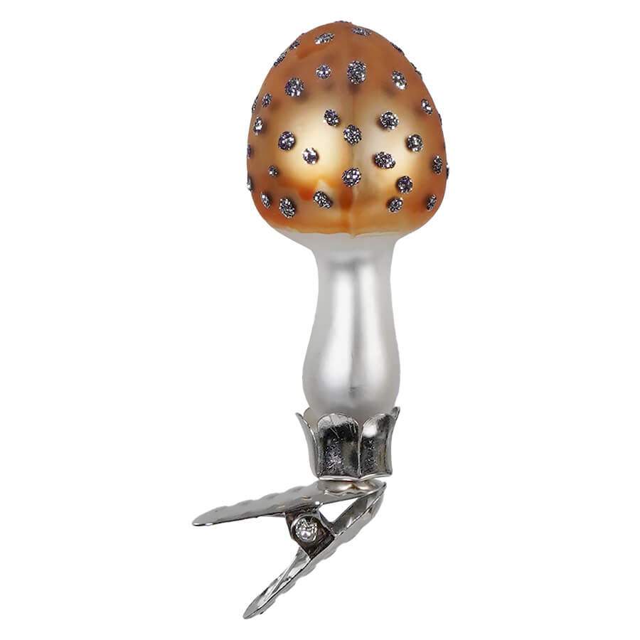 Beige Mini Mushroom Clip-On Ornament - Ornaments