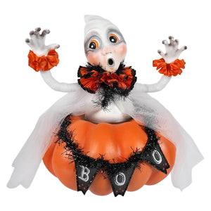 Binx boo ghost halloween ghost decor pumpkin decoration in white soft fabric for spooky seasonal fun
