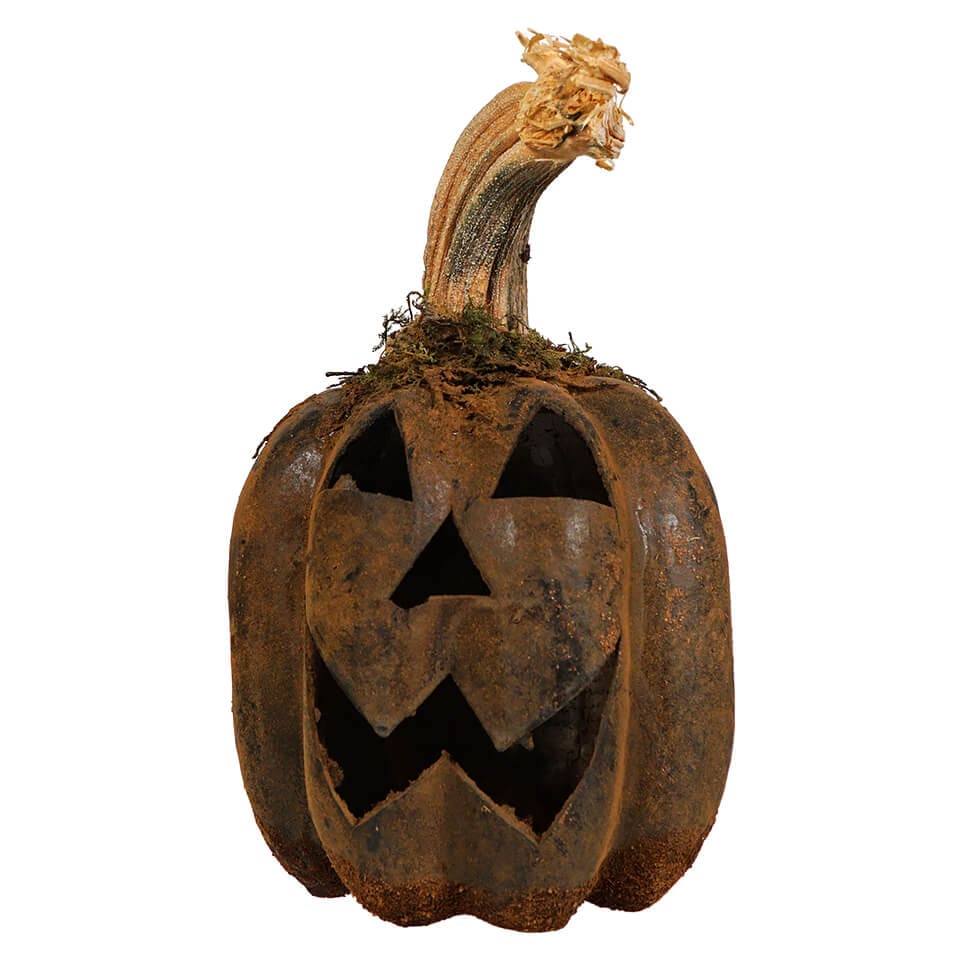 Black Carved Grinning Pumpkin