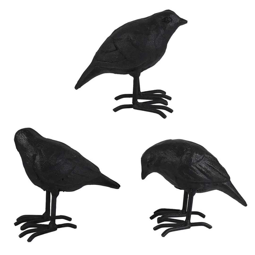 Black Cast Iron Ravens Set/3 by One Hundred 80 Degrees Traditions