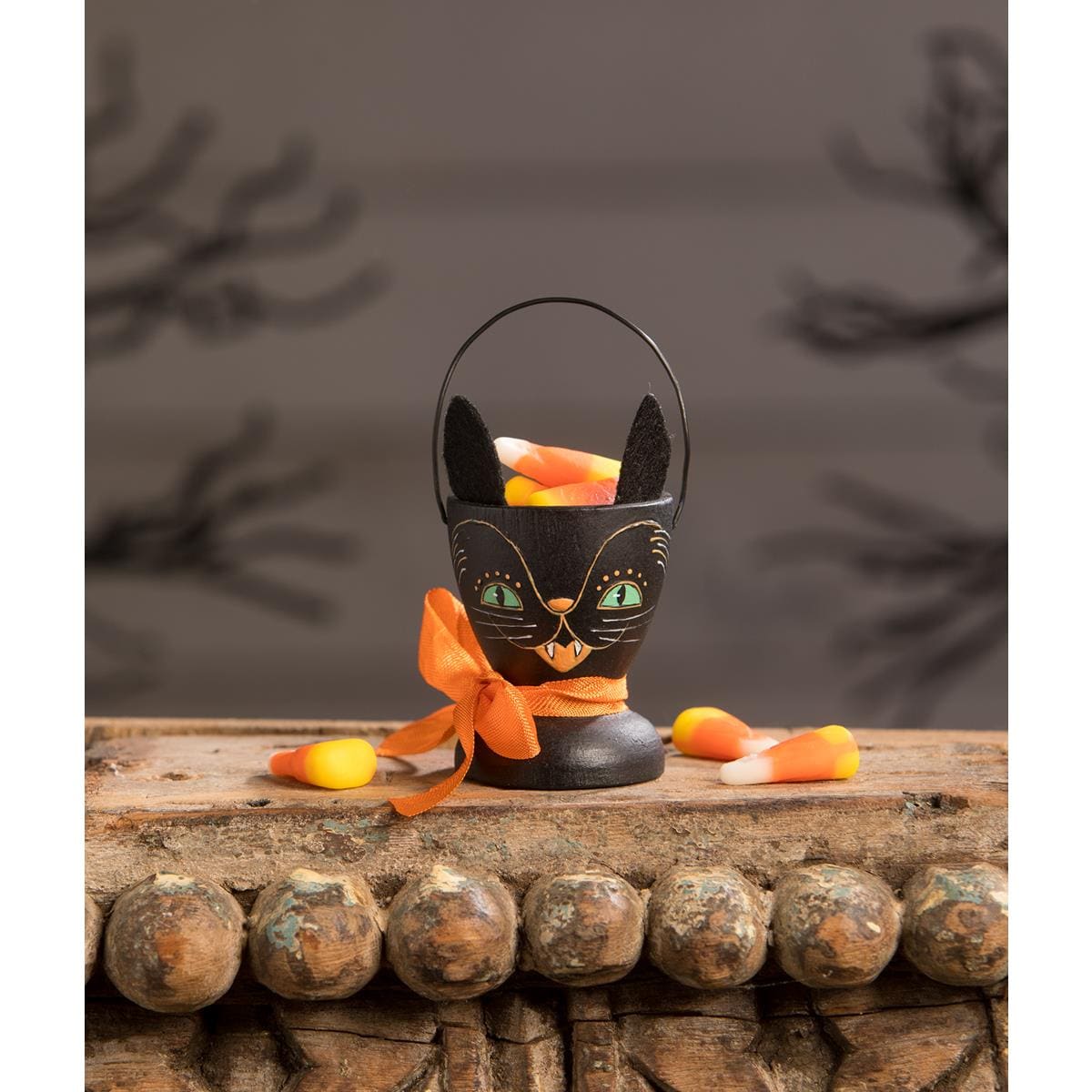 Black Cat Egg Cup - Halloween