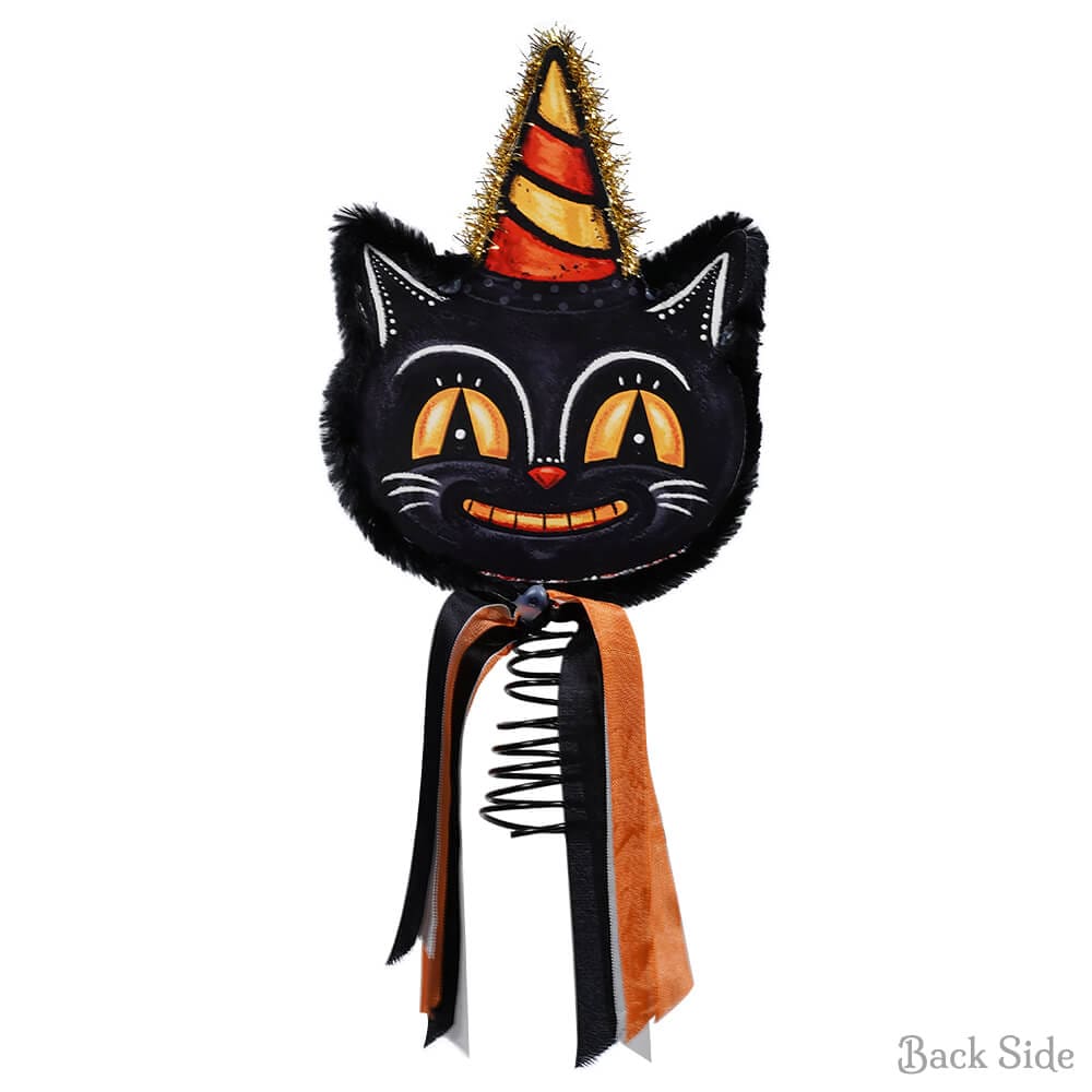 Black Cat Halloween Tree Topper