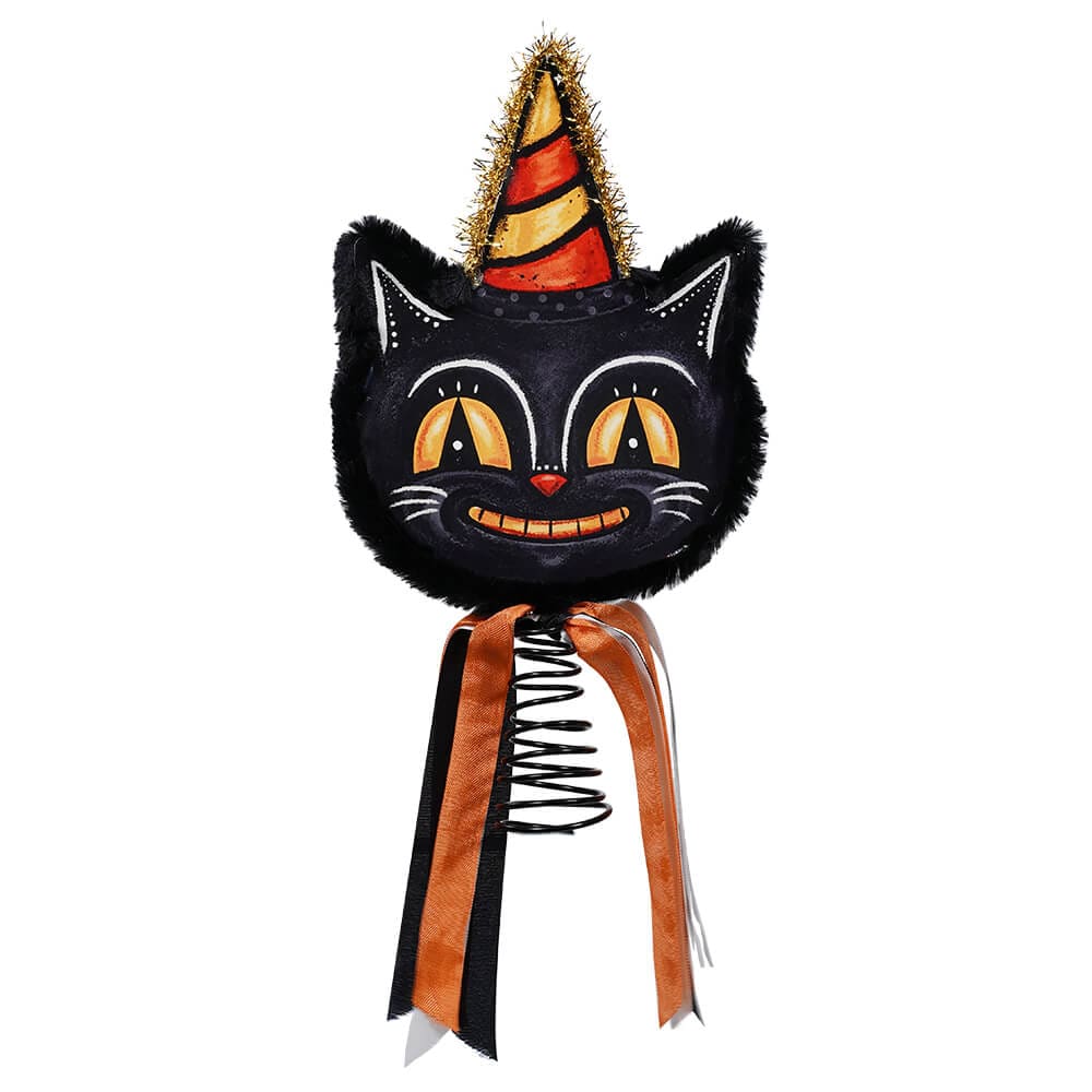 Black Cat Halloween Tree Topper