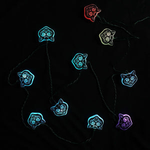 Black Cat Mask LED Light String