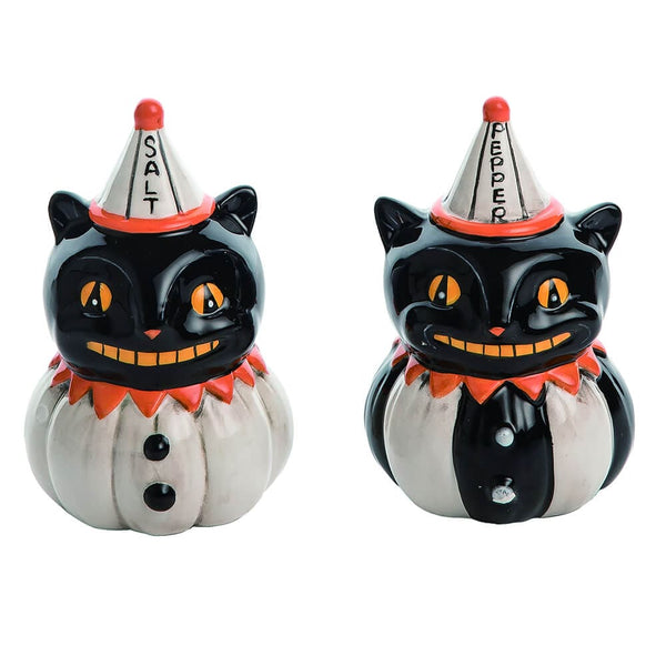 Black Cat Green Eyes Salt And Pepper newest Shakers 2005 Harry And David Halloween...