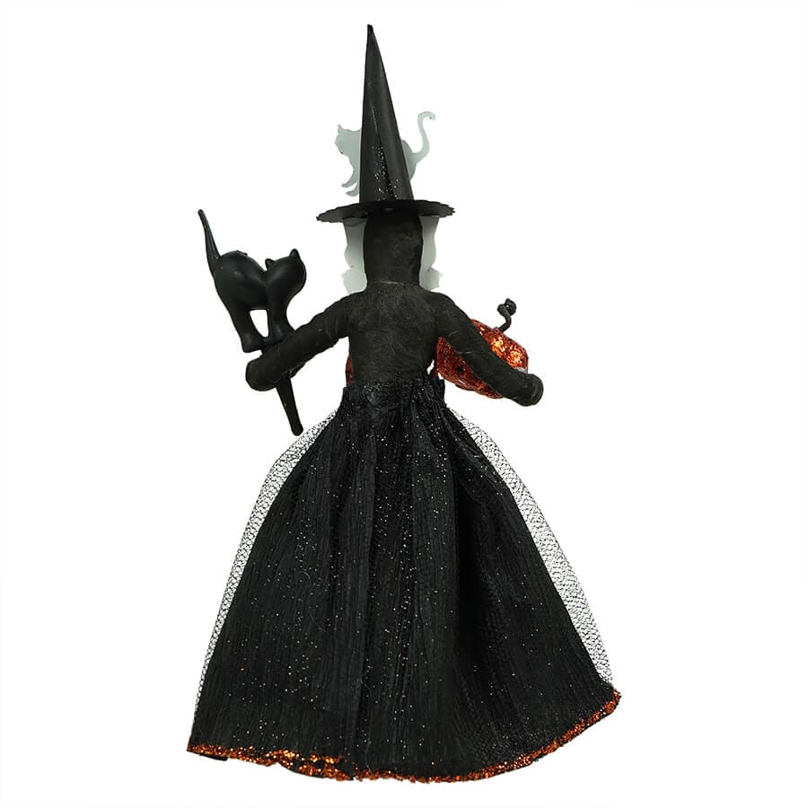 Black Cat Witch Figure