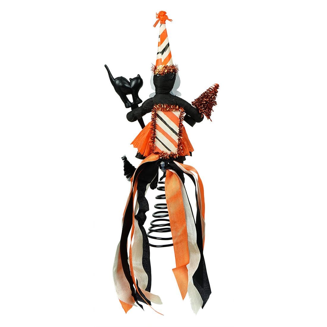 Black Girl Kitty with Cat Stick Tree Topper