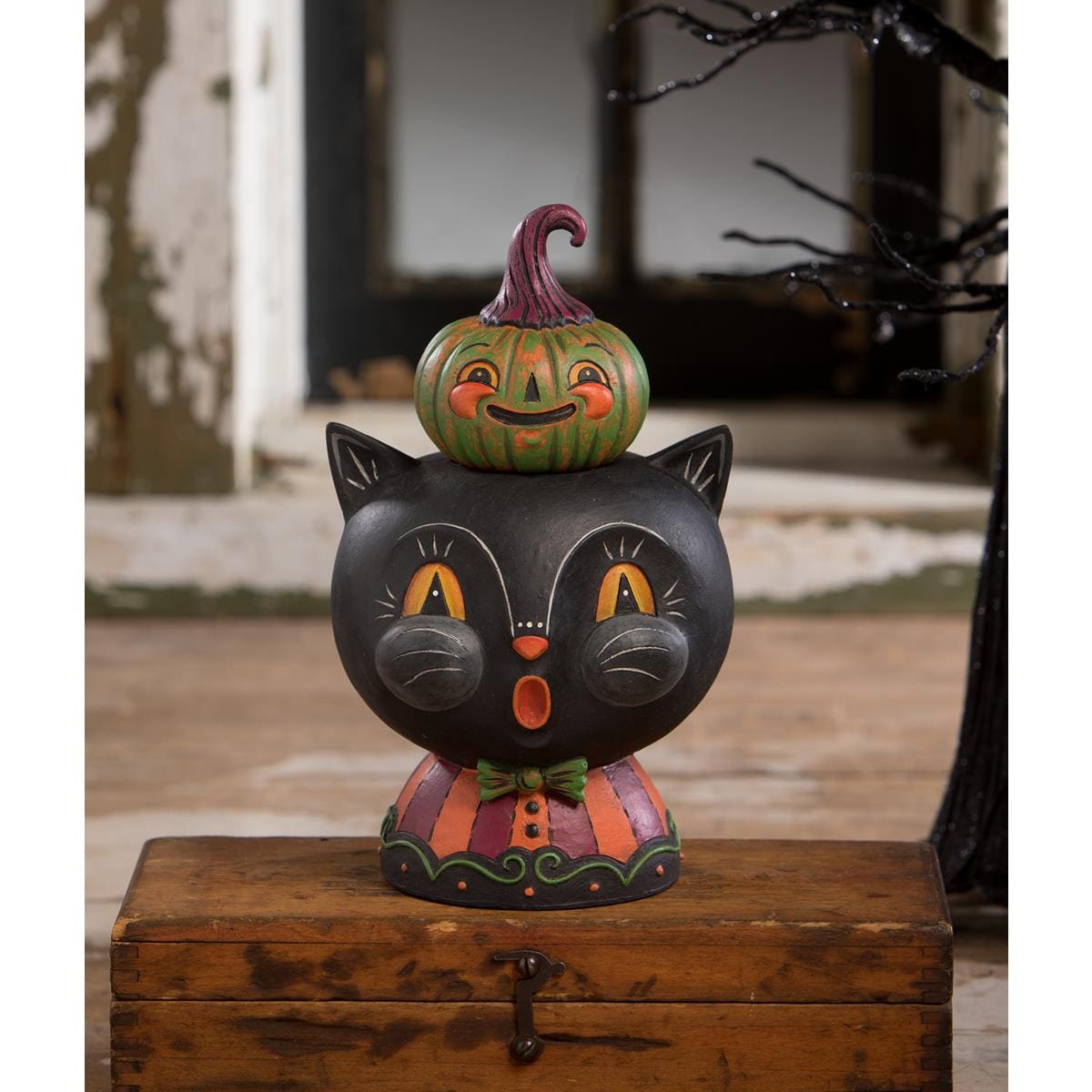 Black Jack & Kinny Green Finial Stack - Halloween