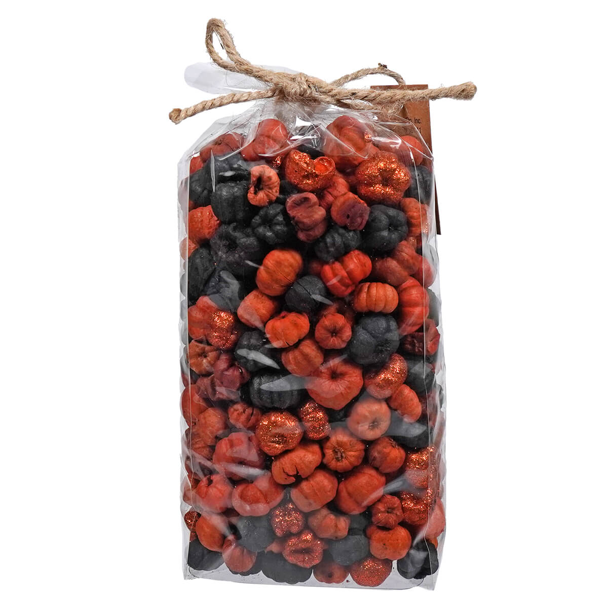 Black & Orange Dried Natural Pumpkin Shaped Mix in Bag - Thanksgiving