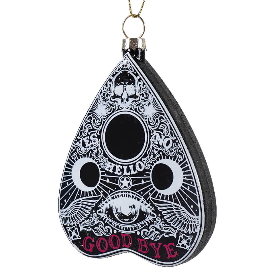 Black Planchette Glass Ornament - Ornaments