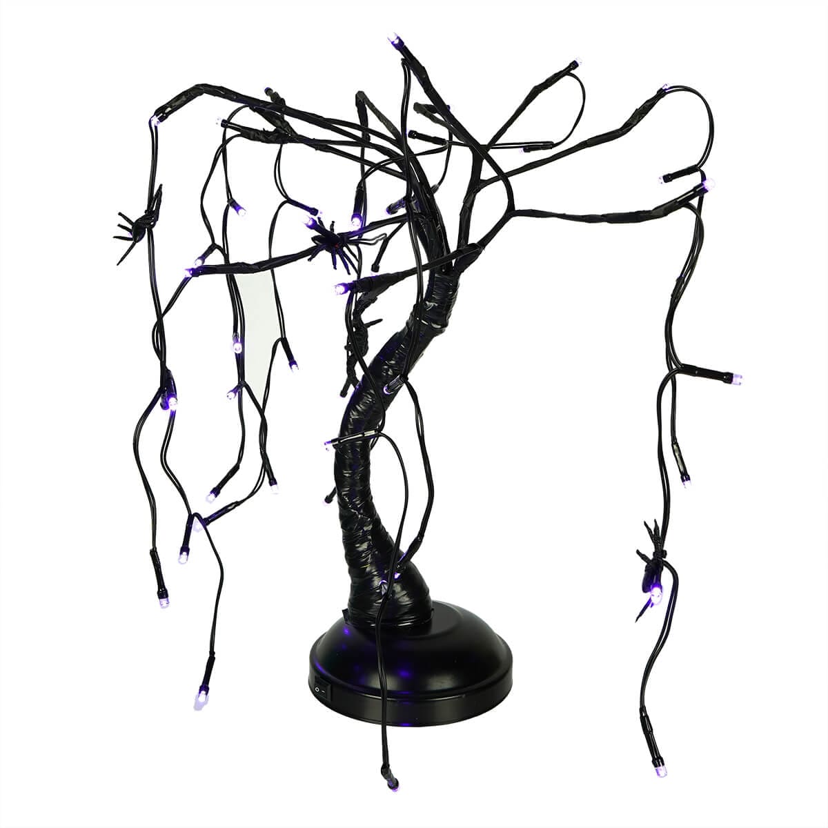 Black Spider Tree With 48 Purple LED Lights