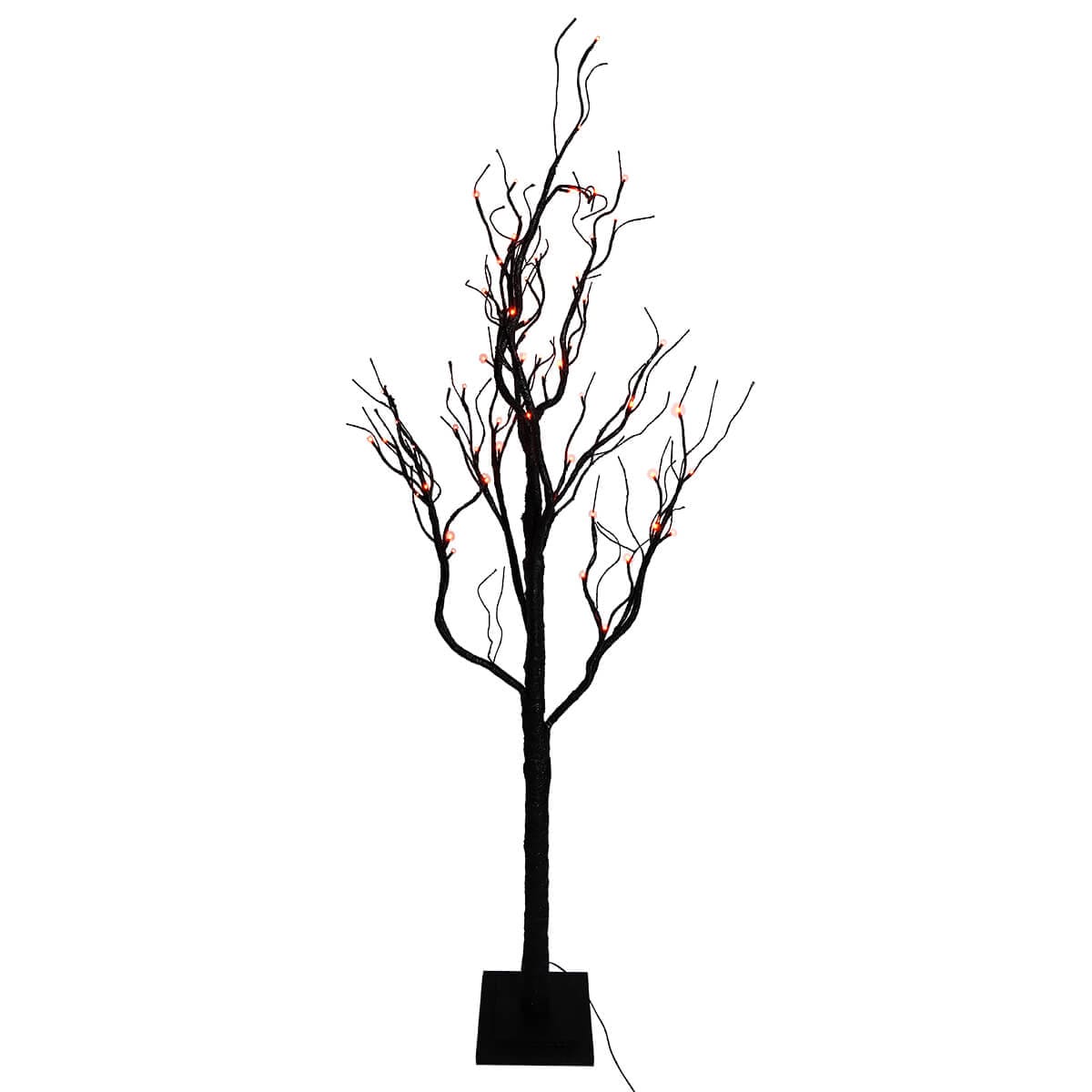 Black Tree With Orange Lights