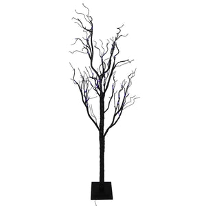 Black Tree With Purple Lights