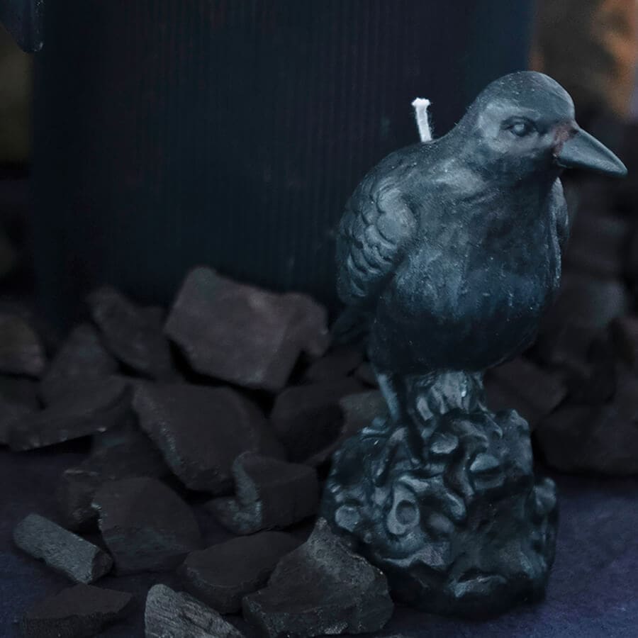 Black Unscented Crow Candle