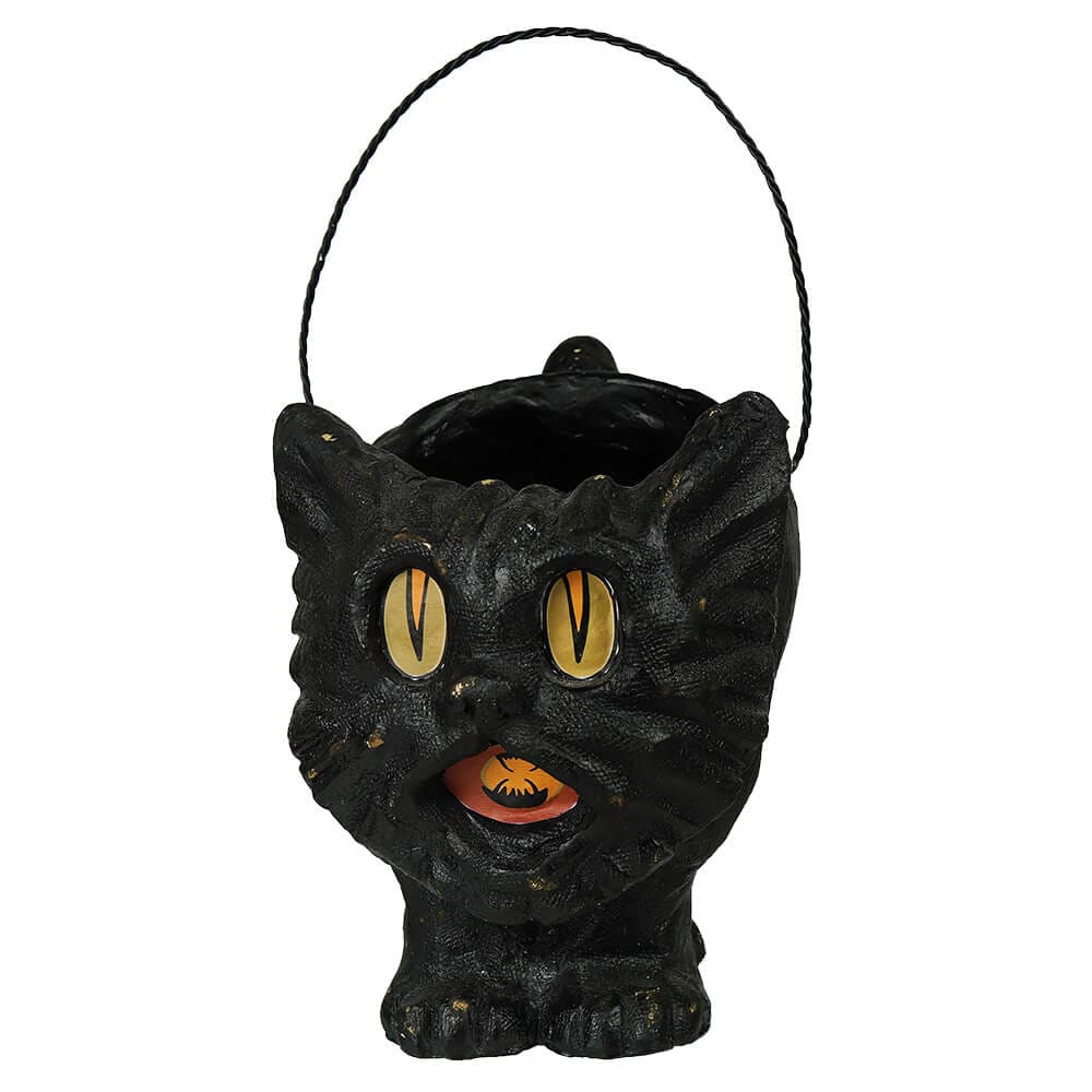 Black Vintage Cat Bucket